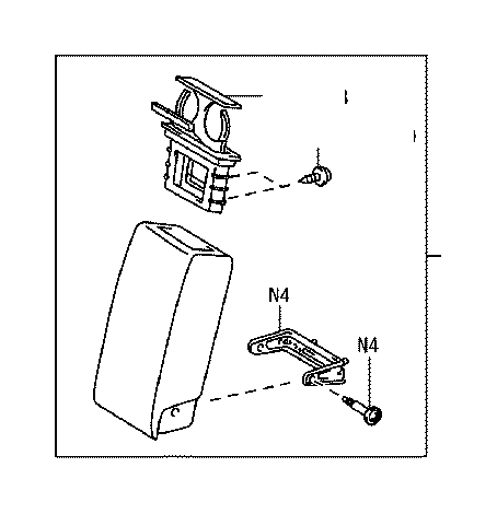 View 7280630110B2 Seat Armrest Cup Holder (Rear) Full-Sized Product Image