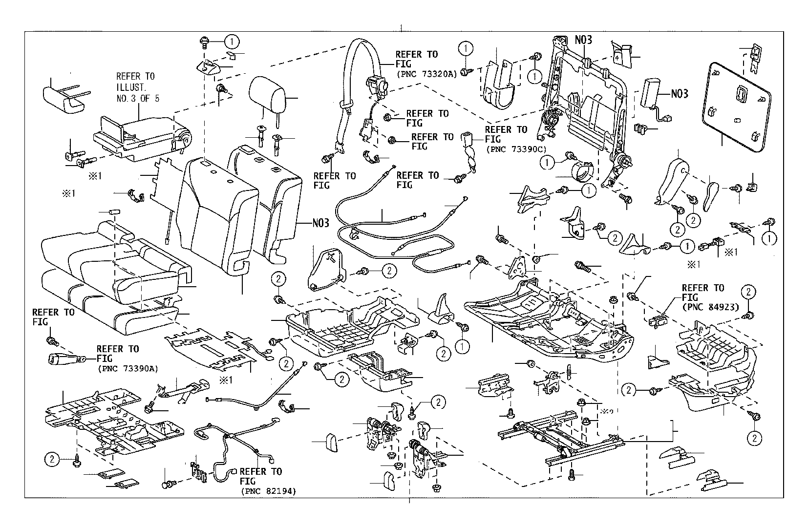 View 7109960080A0 Seat Hinge Cover (Left, Rear, Lower) Full-Sized Product Image