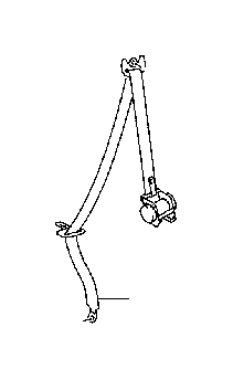 View 7337060431A0 Seat Belt Lap and Shoulder Belt (Left, Rear) Full-Sized Product Image