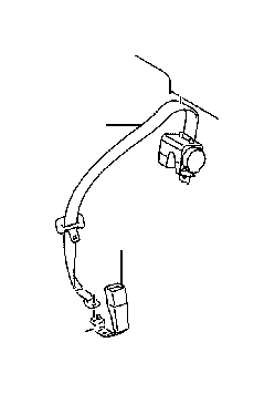 View 7335076030C1 Seat Belt Lap and Shoulder Belt (Rear) Full-Sized Product Image
