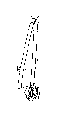 View 7322048500A0 Seat Belt Lap and Shoulder Belt (Left, Front) Full-Sized Product Image