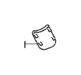 View 7317850060C0 CAP,  SEAT BELT ANCHOR COVER,  RIGHT Full-Sized Product Image
