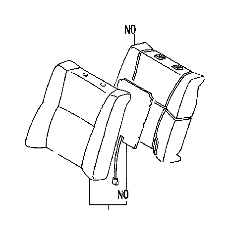 View 7107750J20A6 Seat Back Cushion Cover (Right, Rear) Full-Sized Product Image