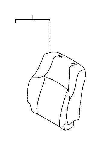 View 7107460C30E2 Seat Back Cushion Cover (Left, Front) Full-Sized Product Image