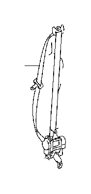 View 7322076072C0 Seat Belt Lap and Shoulder Belt (Left, Front) Full-Sized Product Image