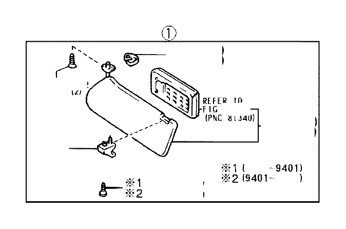 View 743102412008 VISOR ASSEMBLY,  RIGHT Full-Sized Product Image