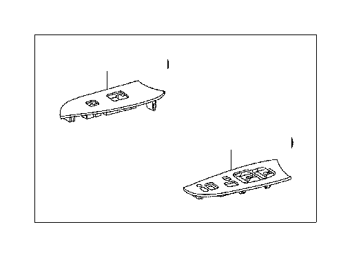 View 7423053410B0 Door Window Switch Bezel (Right, Front) Full-Sized Product Image