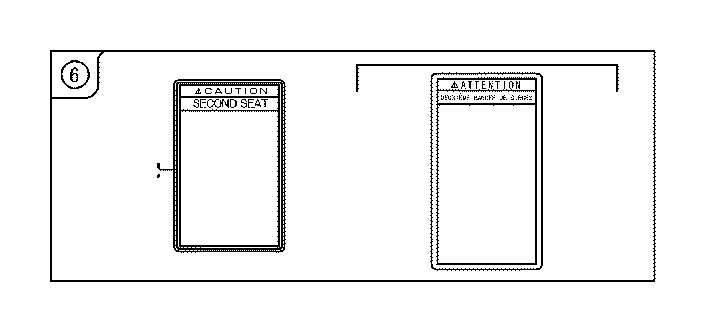 View 7454360501 LABEL,  REAR SEAT INFORMATION Full-Sized Product Image