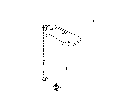 View 743100E020A0 Sun Visor (Right) Full-Sized Product Image