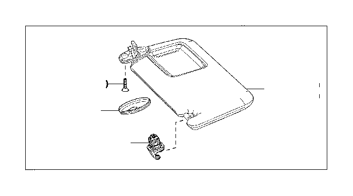 View 743100E130A0 Sun Visor (Right) Full-Sized Product Image
