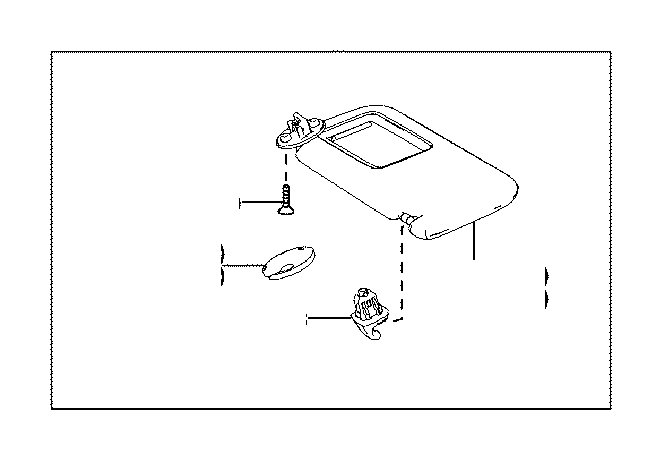 View 7432053400C2 Sun Visor (Left) Full-Sized Product Image
