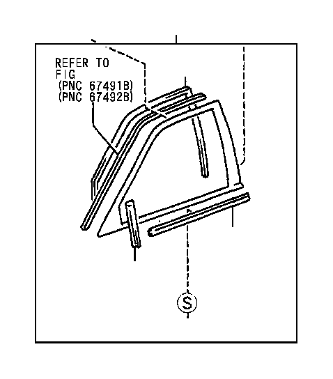 View 7570250031 Door Window Molding (Left, Front) Full-Sized Product Image