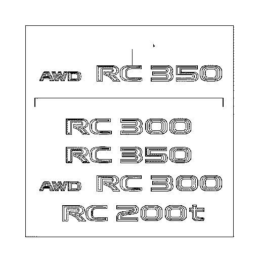 View 7544324200 Deck Lid Emblem Full-Sized Product Image