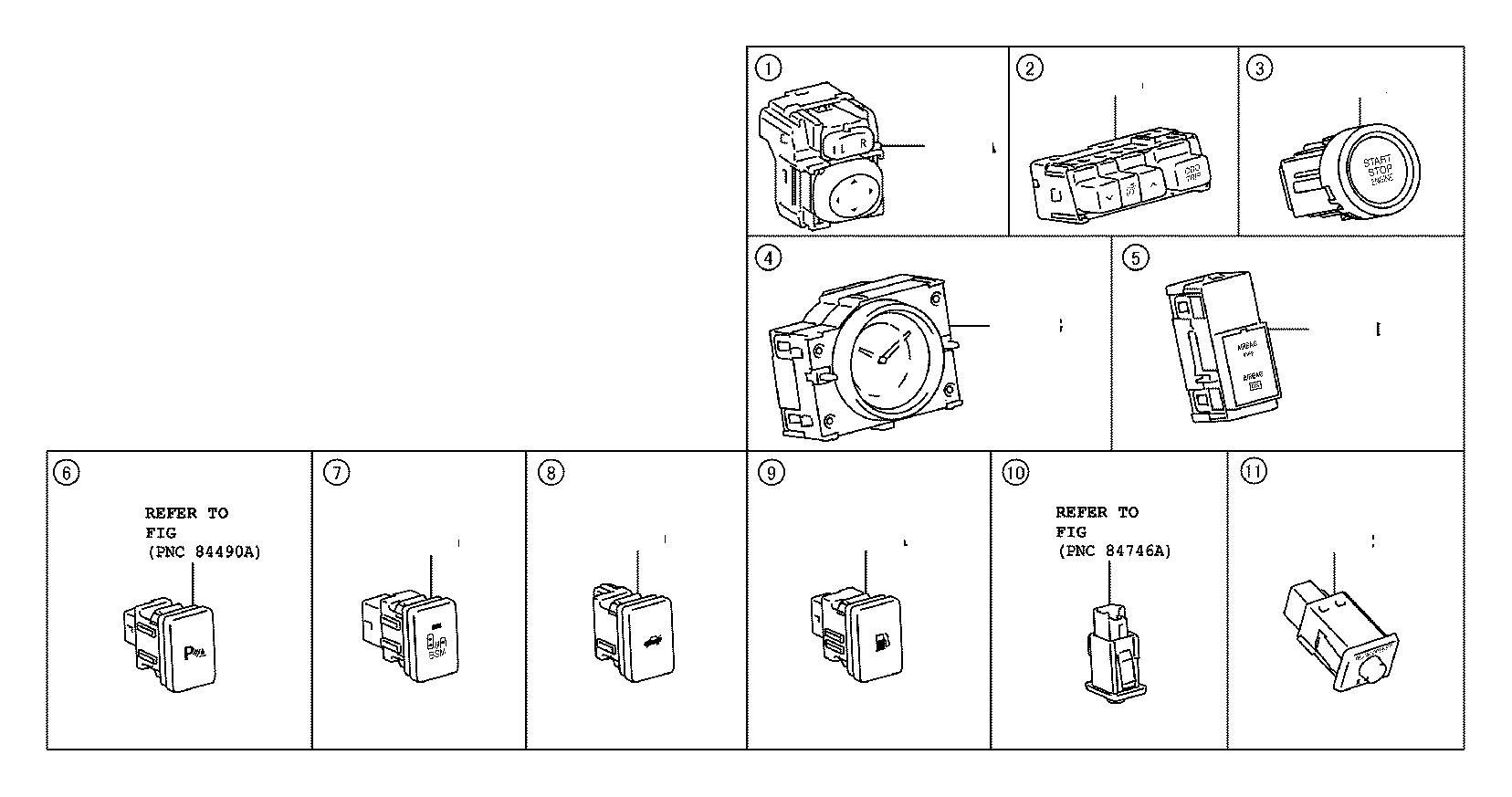 View 8395033020 Passenger Air Bag Disable Switch Full-Sized Product Image