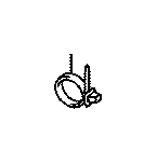 View Headlight Washer Hose Clamp (Left, Right, Lower) Full-Sized Product Image