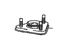 View Suspension Shock Absorber Mount (Left, Right, Rear) Full-Sized Product Image