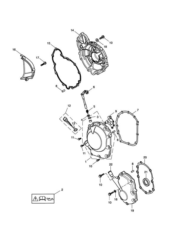 Diagram Engine Covers - Daytona 650 for your Triumph Bonneville Bobber  