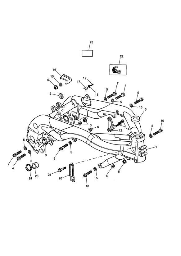 Diagram Main Frame & Fittings for your 2016 Triumph Speed Triple 210445 > 461331  