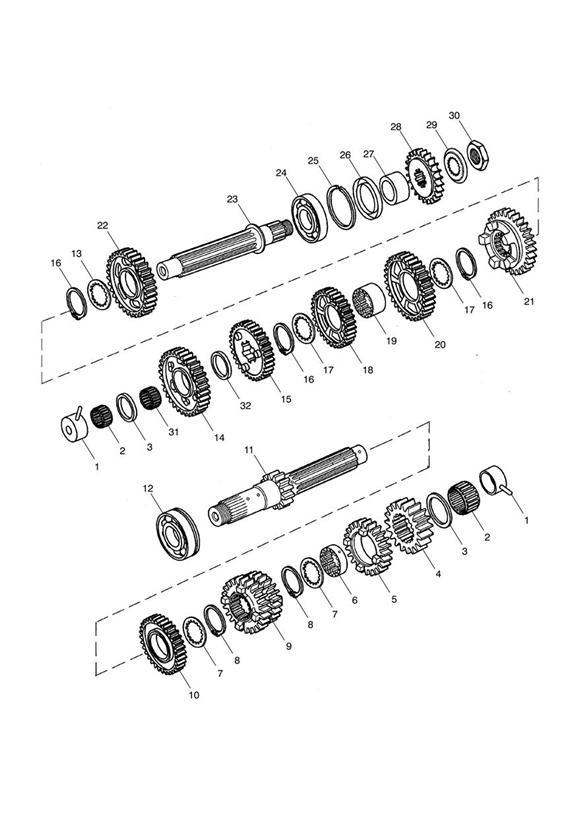 Diagram Transmission for your 2000 Triumph Thunderbird   