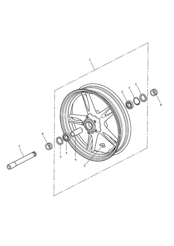 Diagram Front Wheel >333178 for your 2016 Triumph Speed Triple 210445 > 461331  