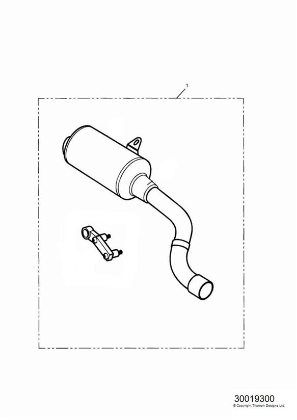 Diagram Silencer Kit, SS, Type 1E 207555 > for your 2003 Triumph Speed Triple   