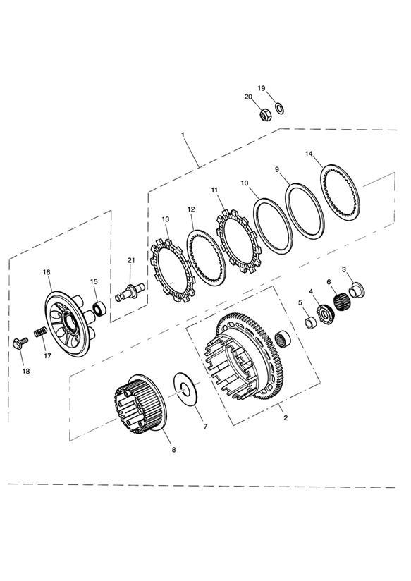 Diagram Clutch Eng No 228631> for your Triumph