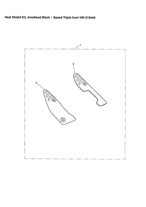 Full size assembly image of Heat Shield Kit, Anodised, Black (1/1)