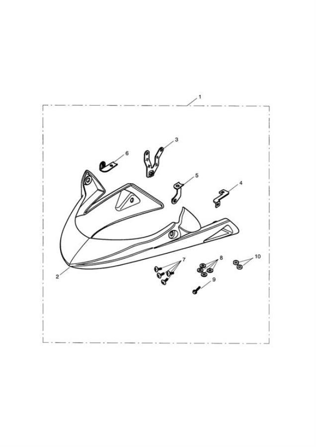 Diagram Belly Pan Kit, Std Colours for your 2009 Triumph Daytona   