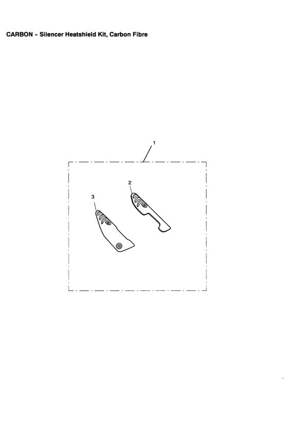 Diagram Silencer Heatshield Kit, Carbon Fibre for your 2015 Triumph Speed Triple 210445 > 461331  