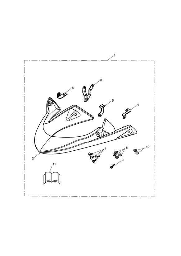 Diagram Belly Pan Kit, Std Colours for your 2009 Triumph Daytona   