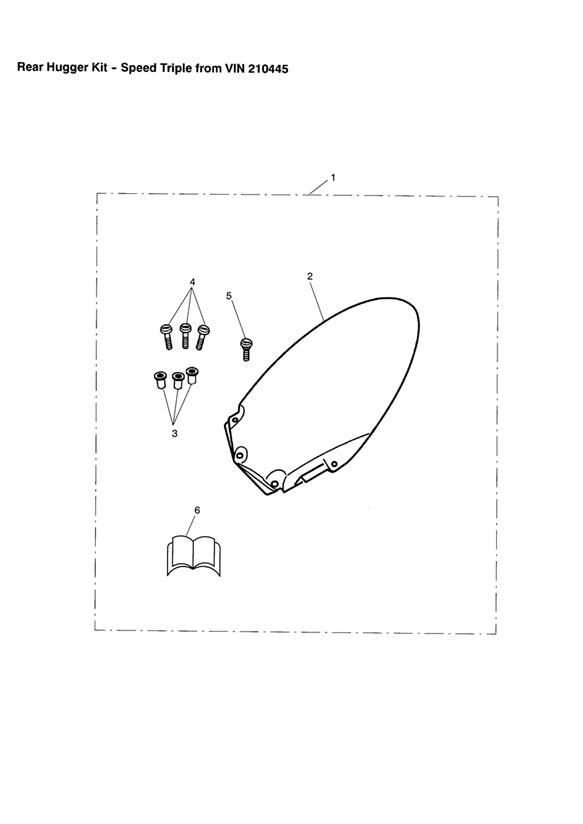 Diagram Rear Hugger Kit for your 2015 Triumph Thruxton  900 EFI 