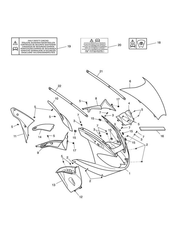 Diagram Bodywork - Cockpit for your 2015 Triumph Thruxton  900 EFI 