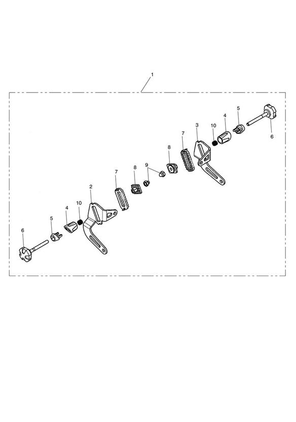 Diagram Angle Adjuster kit, Std Screen for your 2014 Triumph Tiger 800XC  