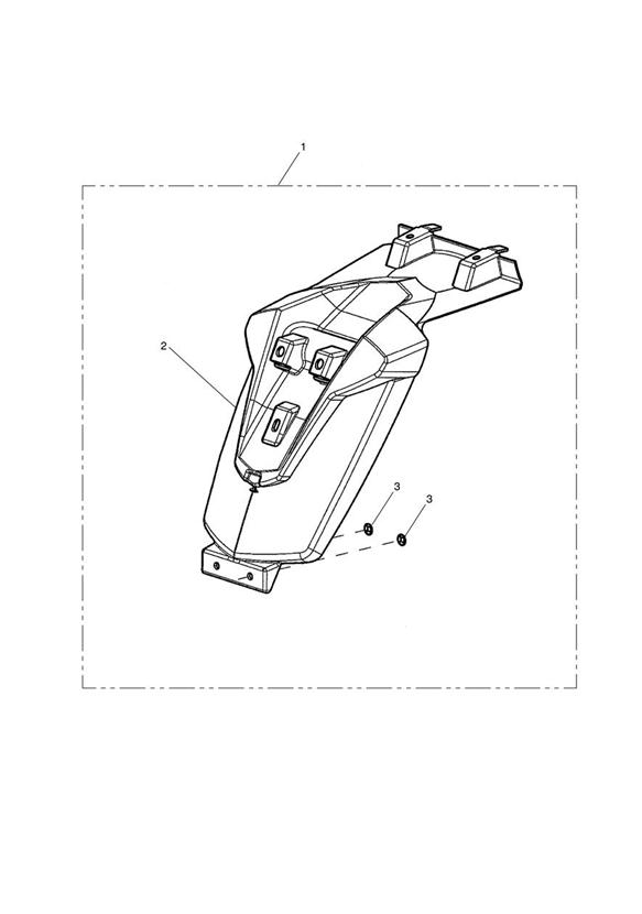 Diagram Rear Mudguard Extension Kit for your 2014 Triumph Tiger 800XC  