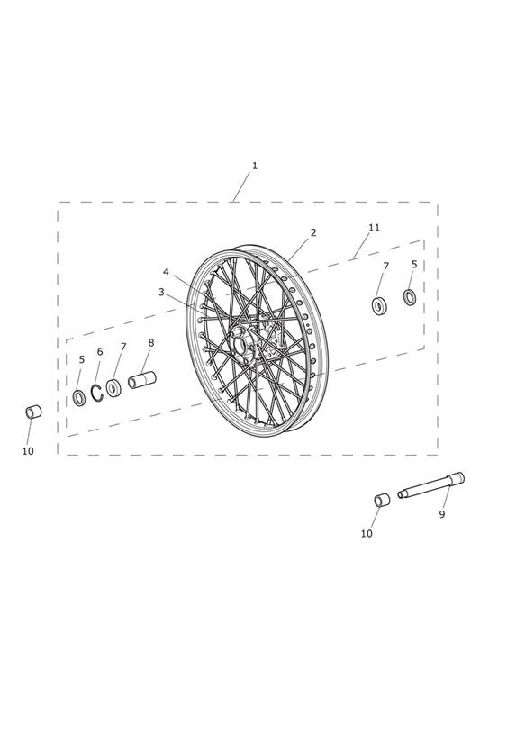 Diagram Front Wheel for your 2015 Triumph Thruxton  900 EFI 