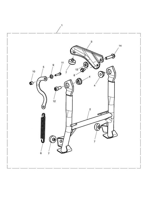 Diagram Centrestand Kit, Short for your 2020 Triumph Bonneville  T120 > AC6129 