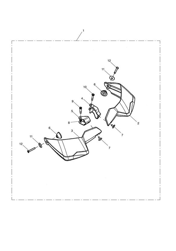 Diagram Handguard Kit for your 2016 Triumph Street Triple R to VIN 560476  