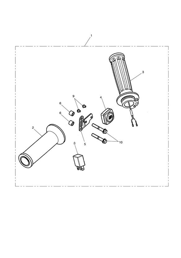 Diagram Heated Grip Kit > 611411 for your 2010 Triumph Rocket III Touring  