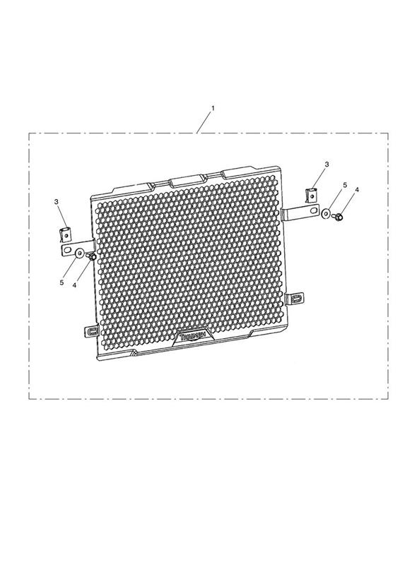 Diagram Radiator Guard Kit for your 2014 Triumph Tiger   