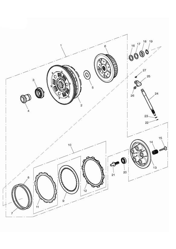 Diagram Clutch for your 2017 Triumph Thunderbird 1600 & 1700 STORM  