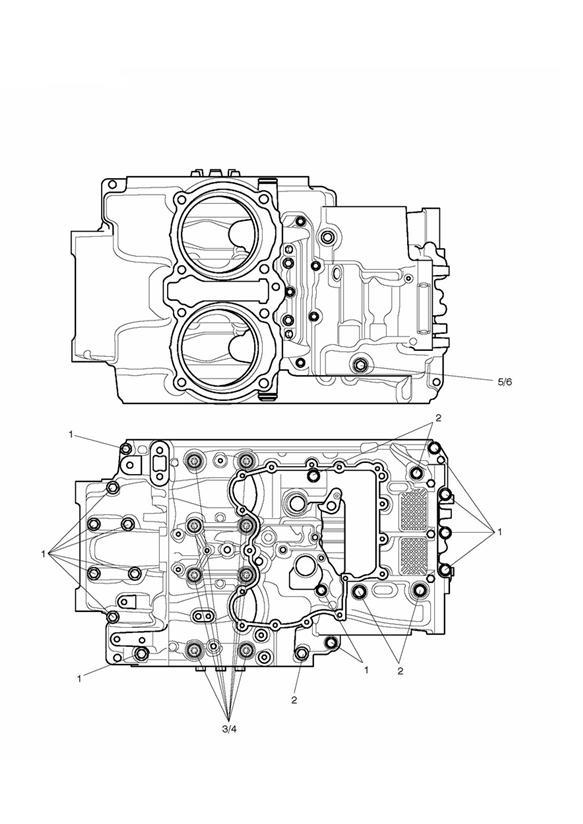 Diagram Crankcase Bolts for your Triumph