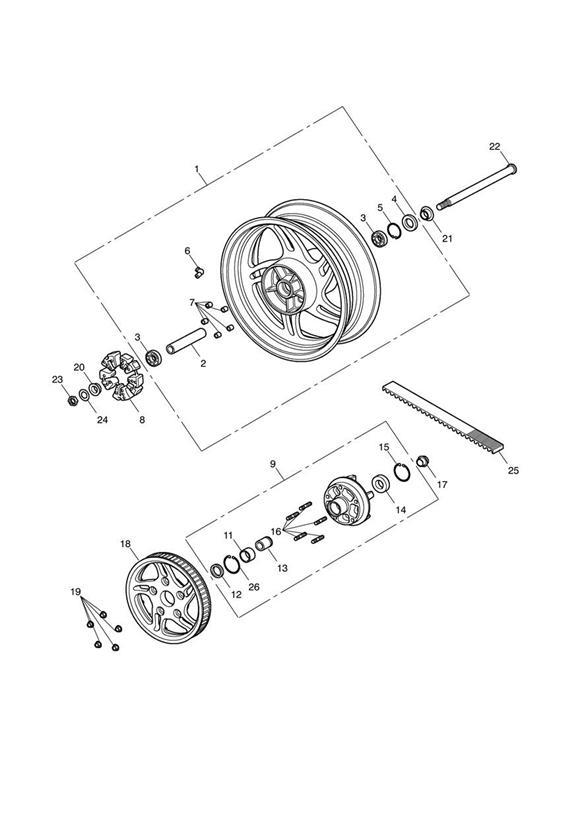 Full size assembly image of Rear Wheel & Final Drive (1/1)