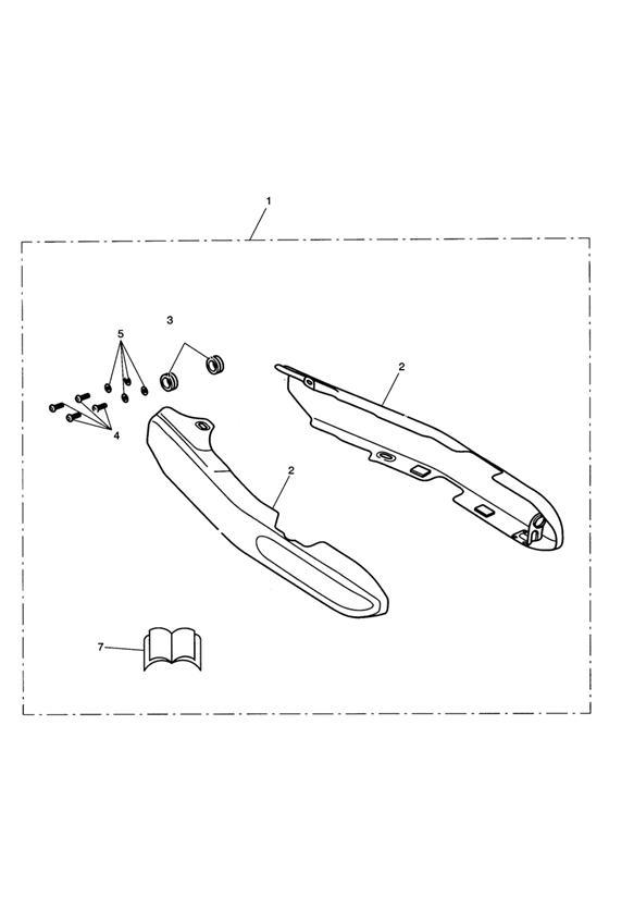 Diagram Swingarm Cover Kit, Chrome for your Triumph