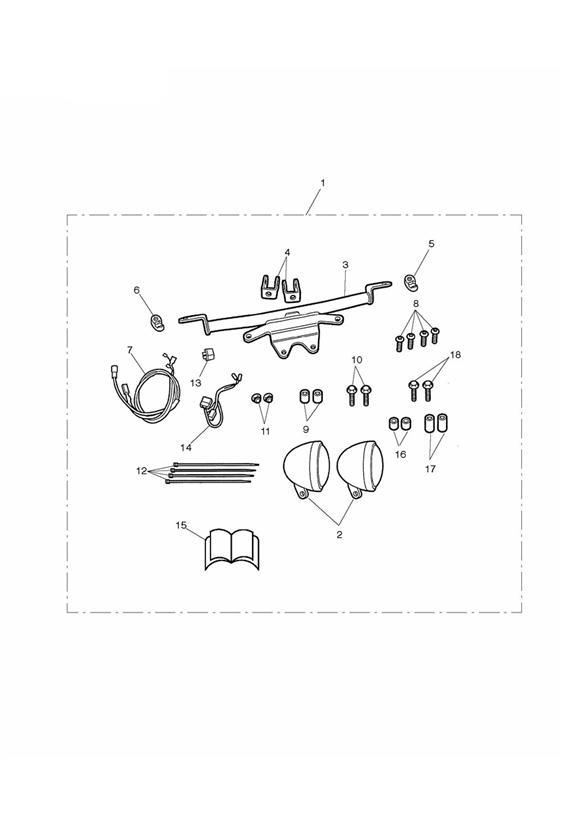 Diagram Fog Lamps for your 2006 Triumph Thruxton   