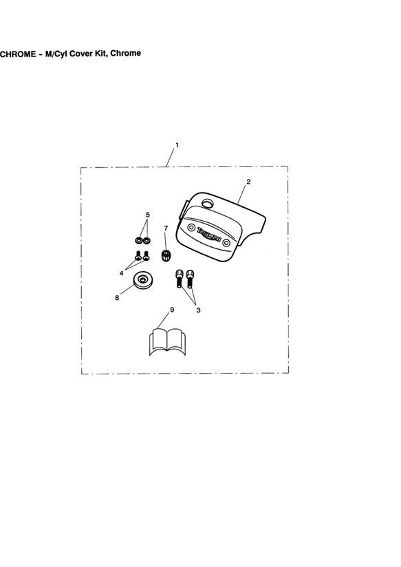 Diagram M/Cyl Cover Kit, Chrome for your Triumph