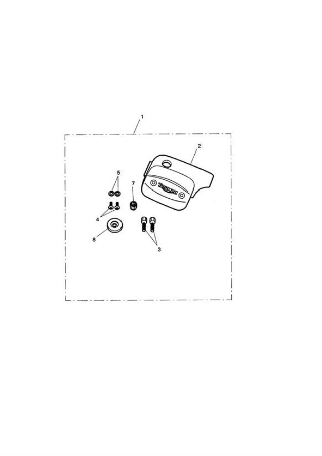 Diagram M/Cyl Cover Kit, Chrome for your Triumph