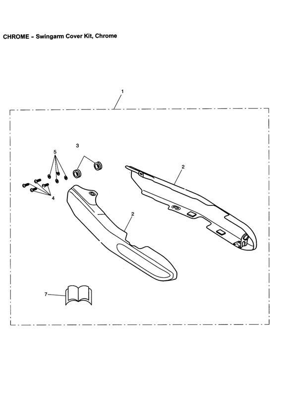 Diagram Swingarm Cover Kit, Chrome for your Triumph