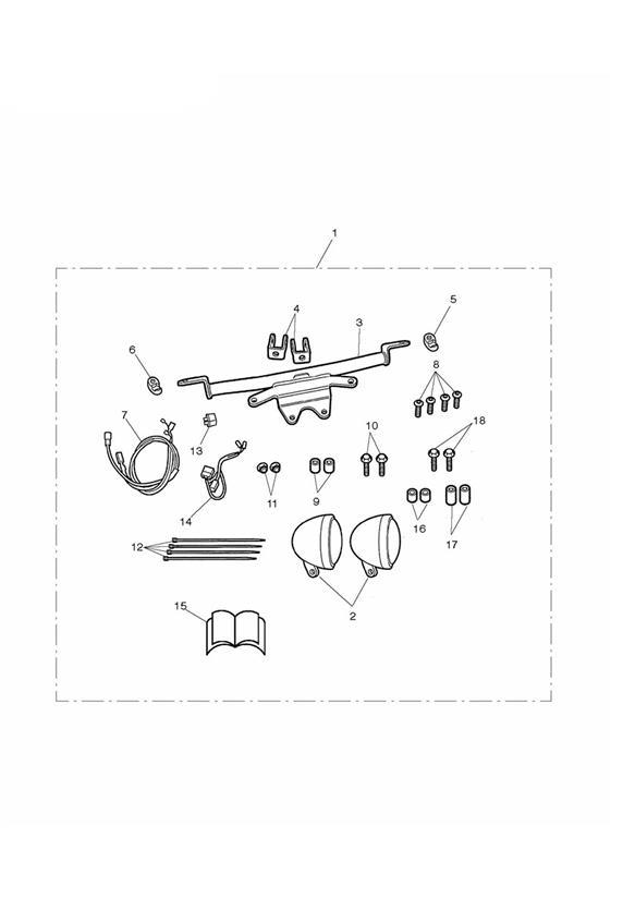 Diagram Auxiliary Lamps (US) for your 2008 Triumph Thunderbird   