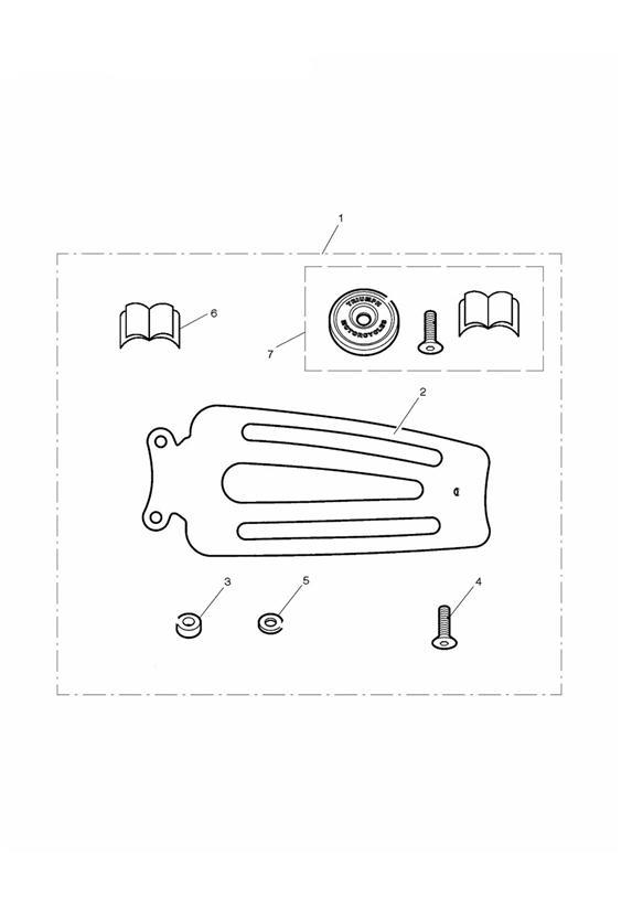 Diagram Chrome Single Seat Rack, Pressed for your Triumph