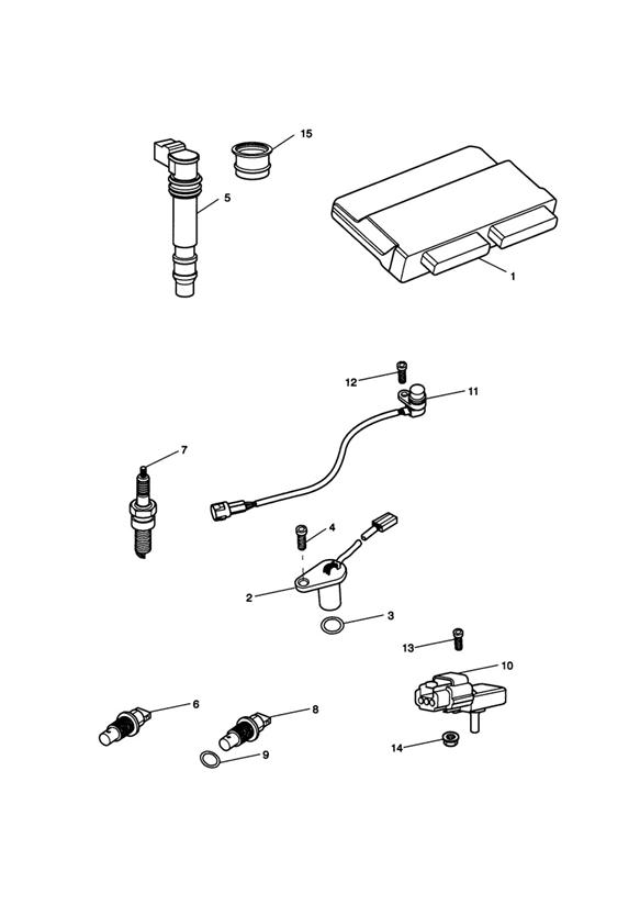 Diagram Engine Management System for your 1994 Triumph Speed Triple  141872 > 210444 